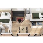 Homeflower premium 29m² (2 chambres) + CLIM + terrasse semi-couverte + TV + draps + serviettes