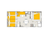 Homeflower premium 35m² (3 chambres) + CLIM + terrasse semi-couverte + TV  + draps + serviettes